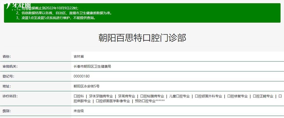 长春百思特口腔正规靠谱吗_地址_视频_口碑好不好_收费标准_能用社保吗?(正规靠谱/长春市朝阳区/口碑比较好/收费中等/能用社保)