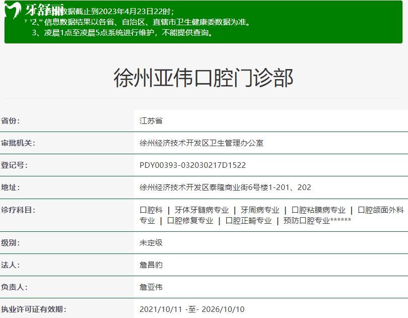 徐州亚伟口腔门诊部正规吗