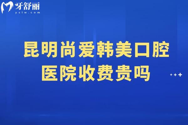 昆明尚爱韩美口腔医院收费贵吗