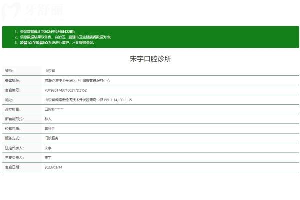 威海宋宇口腔诊所地址在哪