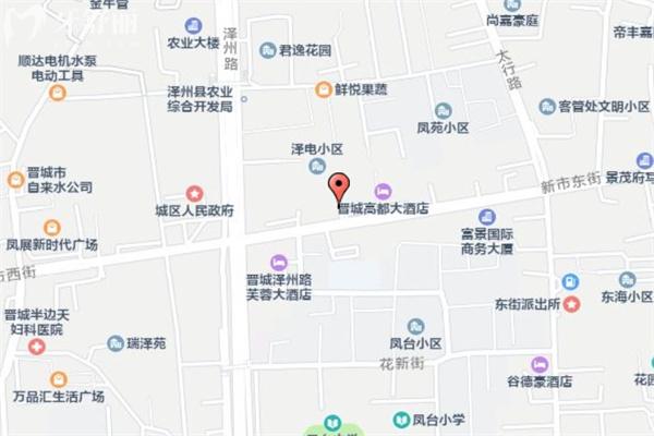 晋城百年口腔门诊部地址路线图