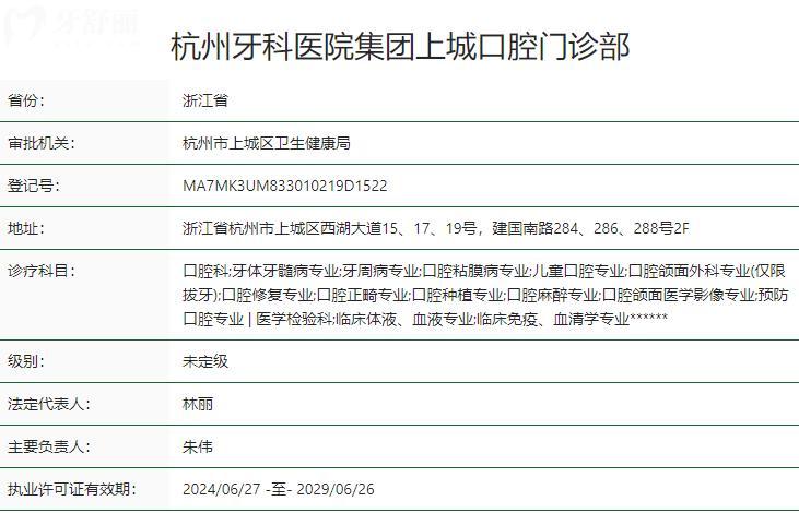 杭州牙科医院集团上城口腔怎么样