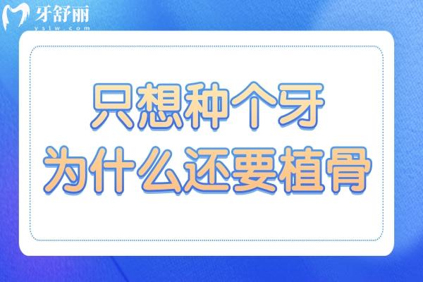 只想种个牙,为什么还要植骨?是不是被套路了？