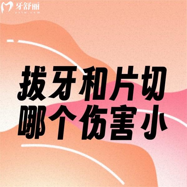 牙齿矫正中拔牙和片切哪个伤害小一点？